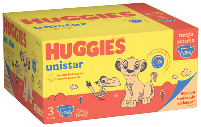 Huggies unistar mega 3 156pz
