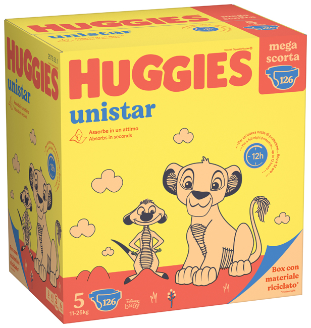 Huggies unistar mega 5 126pz