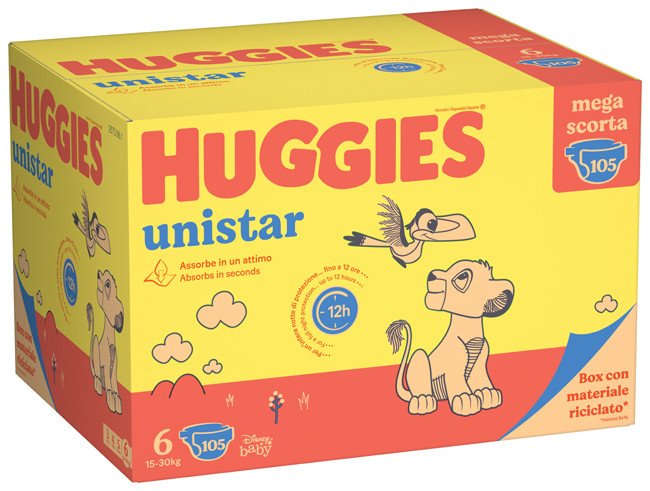 Huggies unistar mega 6 105pz