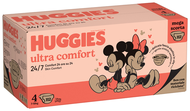 Huggies Ultra Comfort Pannolini 7-18kg Taglia 4 Multipack 112 Pezzi
