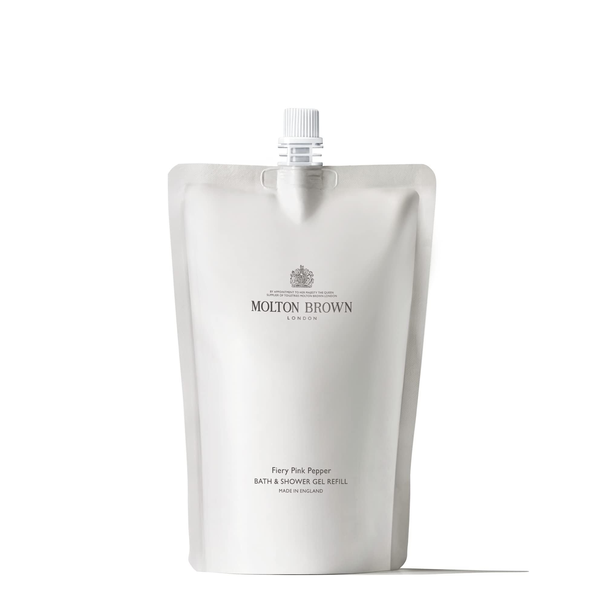 Molton Brown Fiery Pink Pepper Gel Doccia e Bagno Ricarica, 400 ml Schiuma da bagno