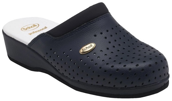 Dr. Scholl Clog Back Guard Pelle Blu n°36