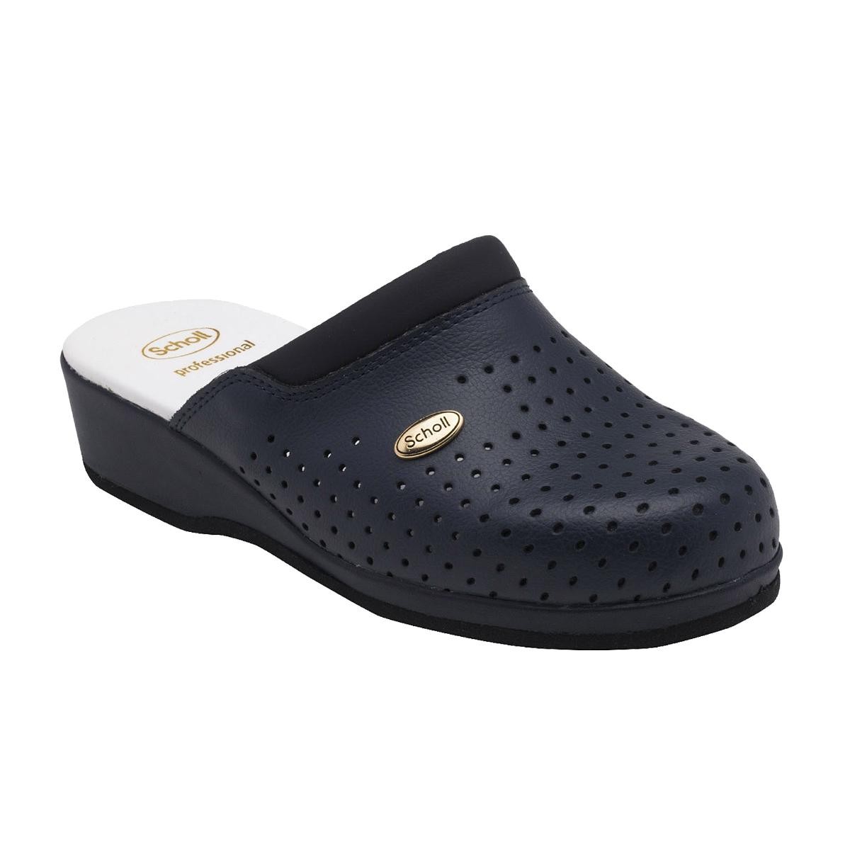 Dr. Scholl Clog Back Guard Pelle Blu n°38