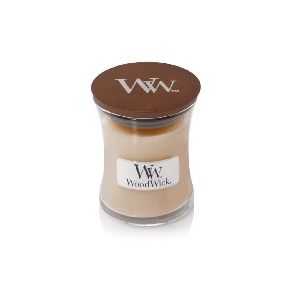 Yankee Candle WoodWick - Vanilla Bean Candela Profumata, 85g