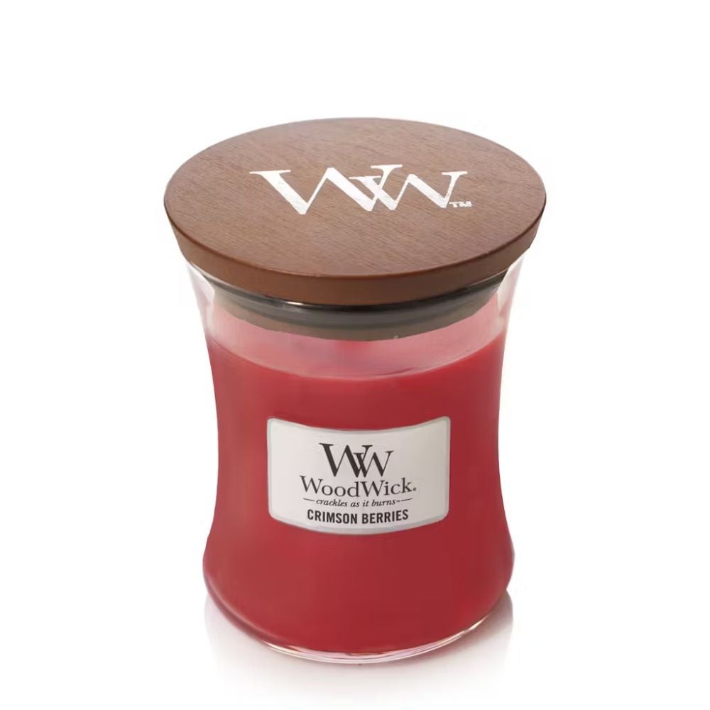 Yankee Candle WoodWick - Crimson Berries Candela Profumata, 275g
