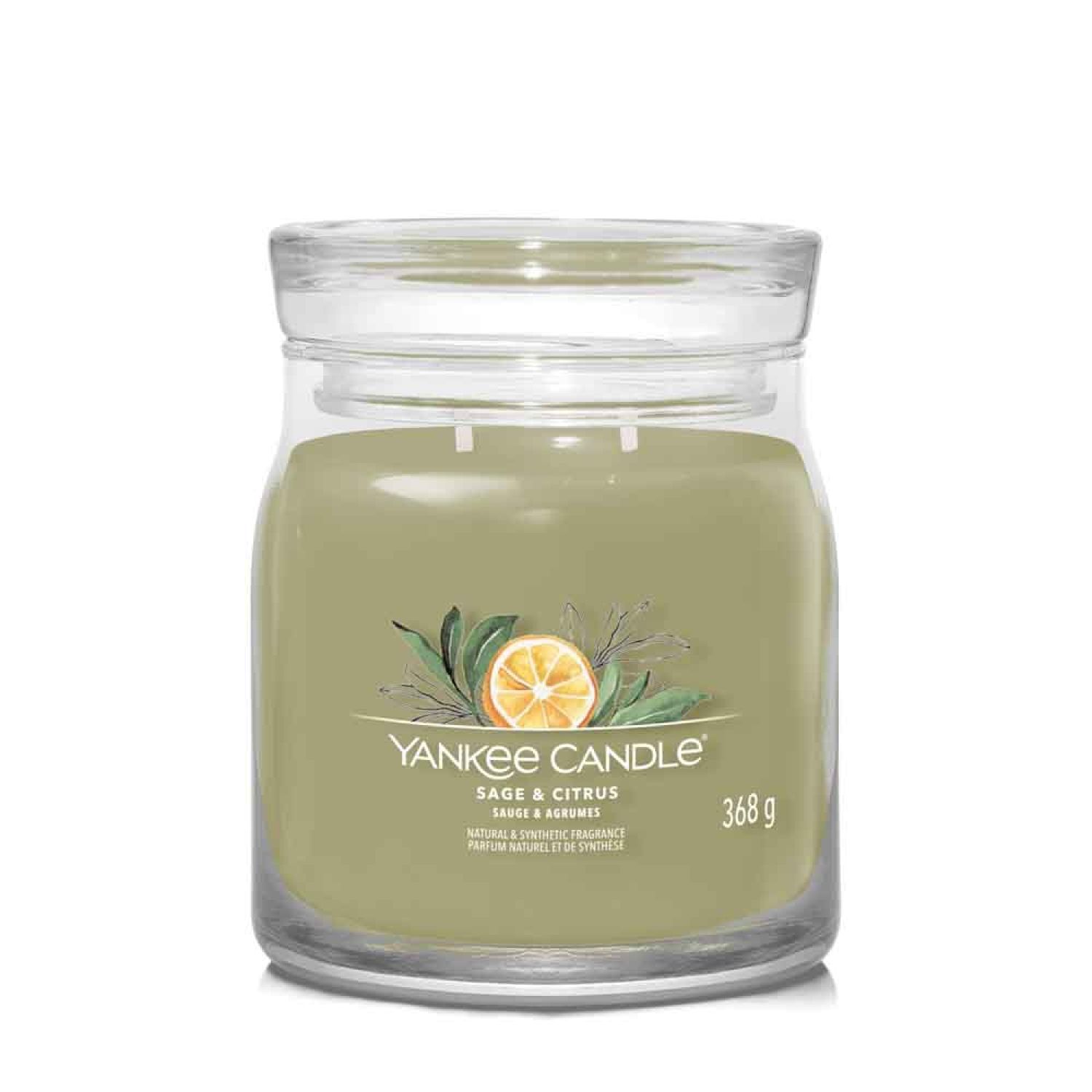 Yankee Candle Sage & Citrus Signature - Giara media 368 g Cera — confronto prezzi