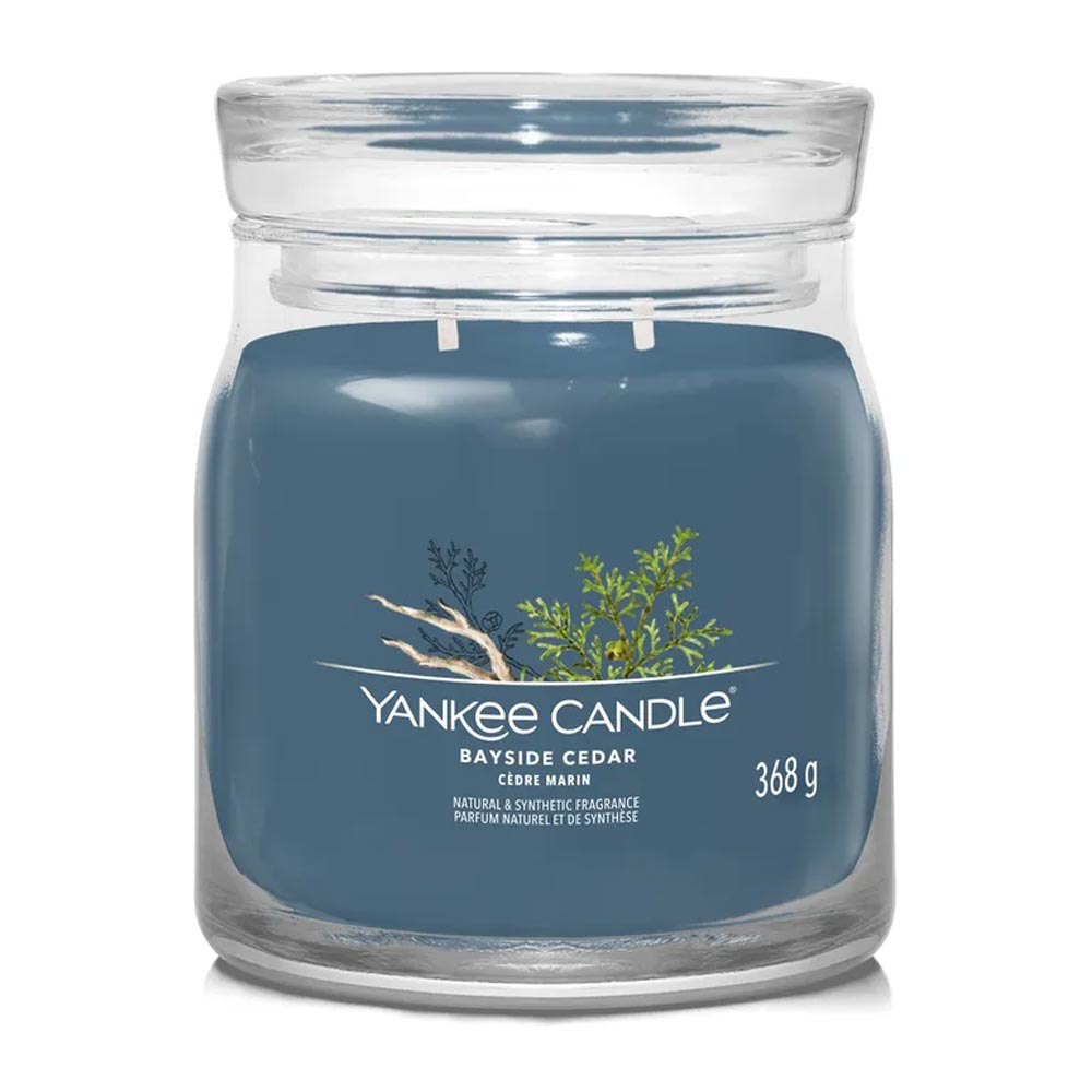 Yankee Candle Bayside Cedar - Candela Profumata Signature Media, 368g