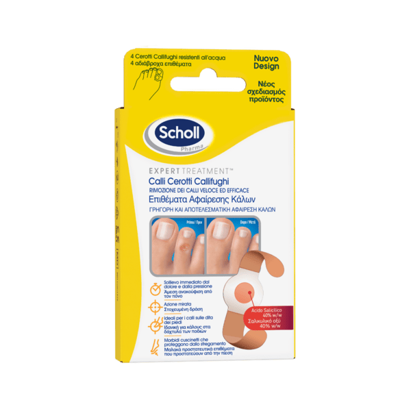 Scholl Cerotti Callifughi Rimozione e Protezione Calli 4 Cerotti