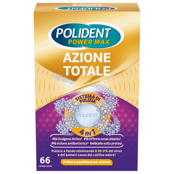 Polident Azione Totale Pulitore Protesi Dentale Quotidiano 66 Compresse