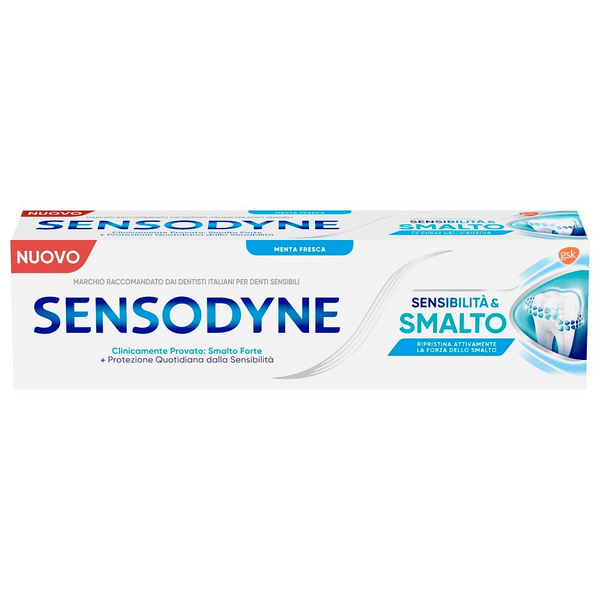 Sensodyne Dentifricio Sensibilità & Smalto Denti Sensibili Smalto Forte Gusto Menta Fresca 75 ml