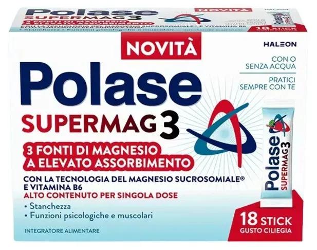 Polase SuperMag3 18 Stick 2 g Integratore Magnesio e Vitamina B6 Per Stanchezza Energia e Muscoli — confronto prezzi