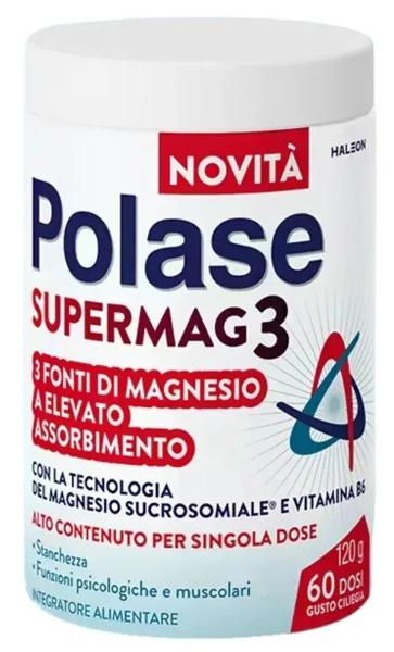 Polase SuperMag3 Barattolo 120 g Integratore Magnesio e Vitamina B6 per Stanchezza Energia e Muscoli — confronto prezzi