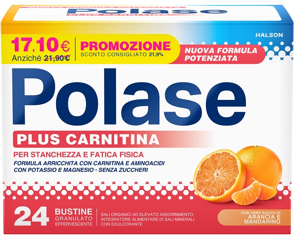 Polase Plus Carnitina Integratore Per Stanchezza E Fatica Fisica Granulato Effervescente 24 Bustine — confronto prezzi