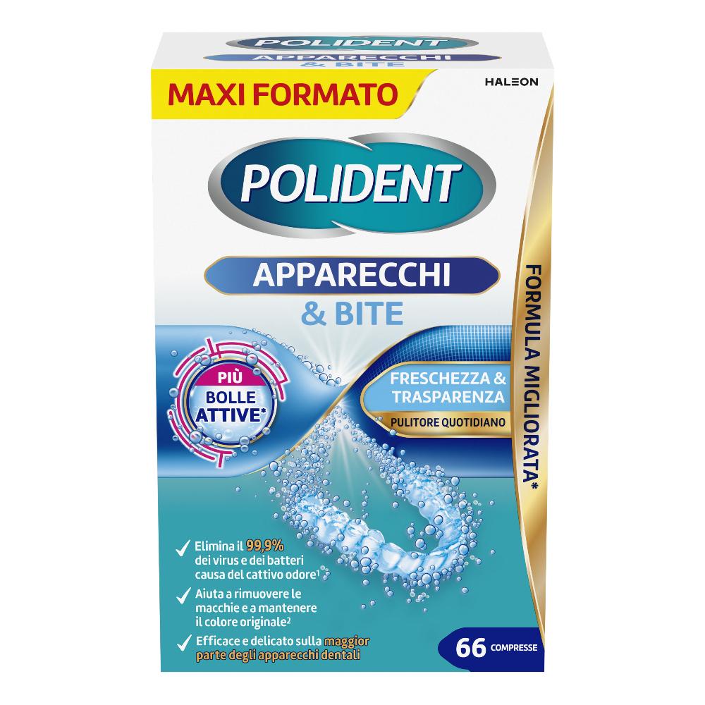 Polident apparecchi & bite pulitore quotidiano 66 compresse