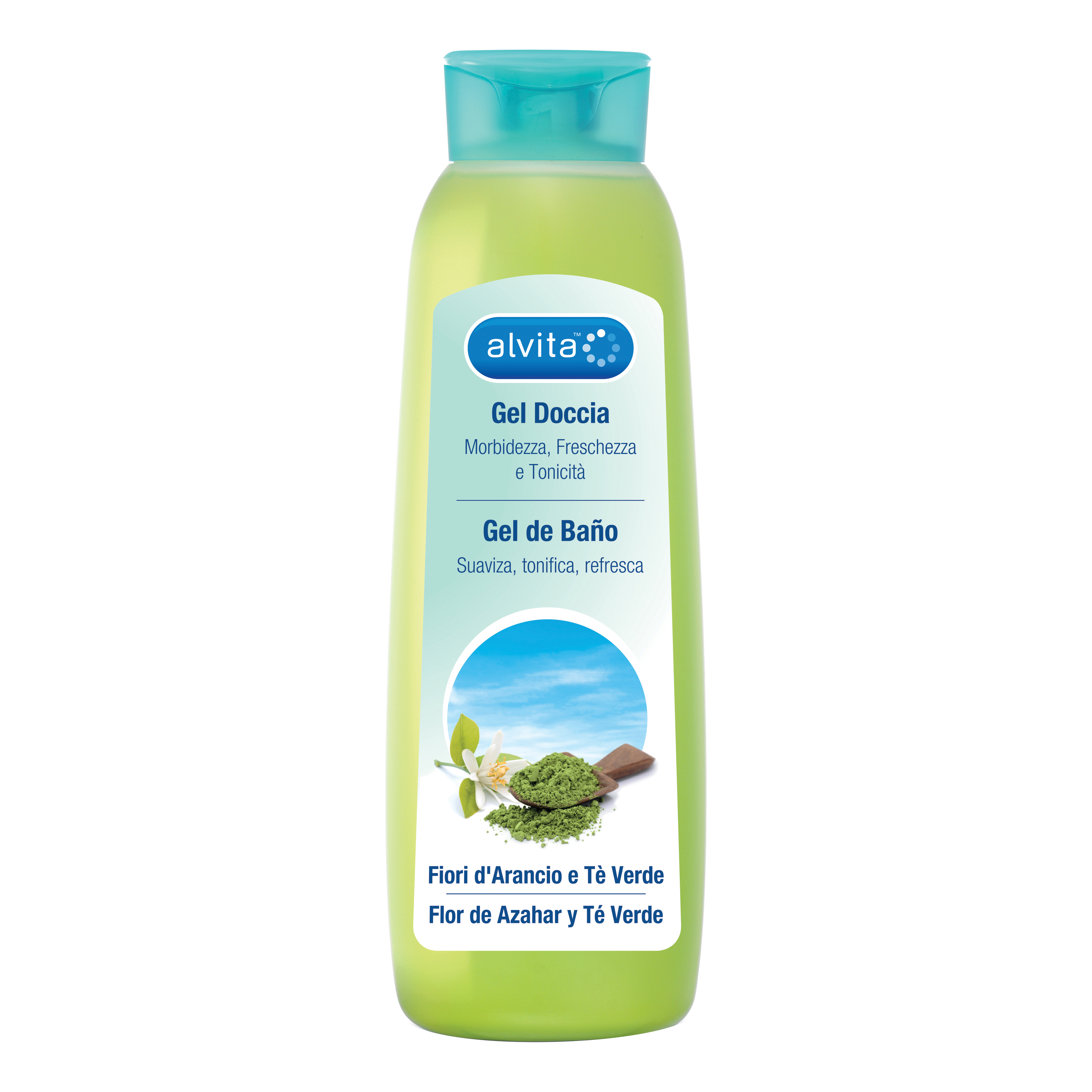 Alvita Gel Doccia Fiori D'Arancio E Tè Verde Tonificante E Rinfrescante, 300ml
