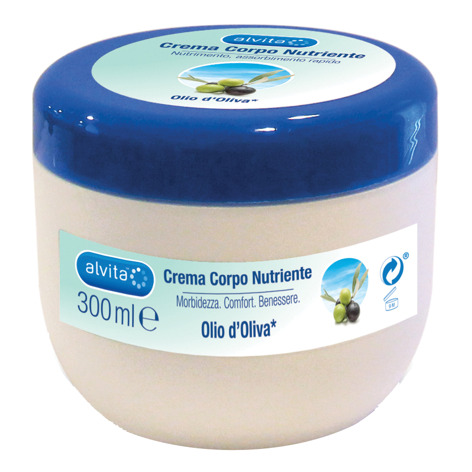 Alvita Crema Corpo Nutriente All'Olio D'Oliva, 300ml