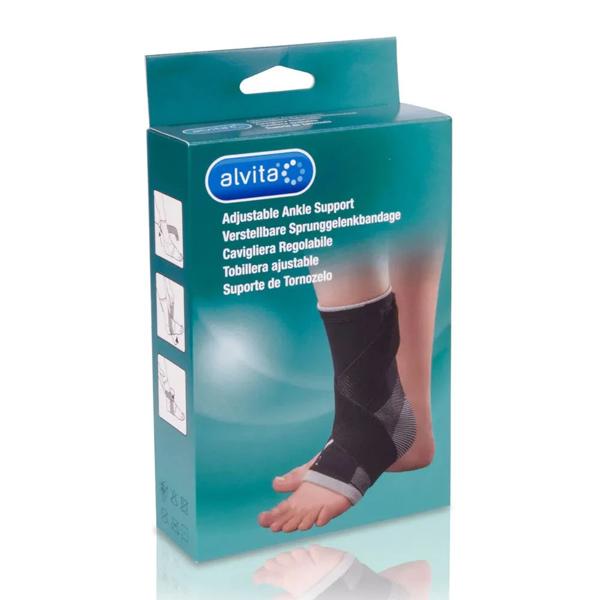 Alvita Cavigliera Regolabile Colore Nero Taglia 2 22-24 cm 1 Pezzo