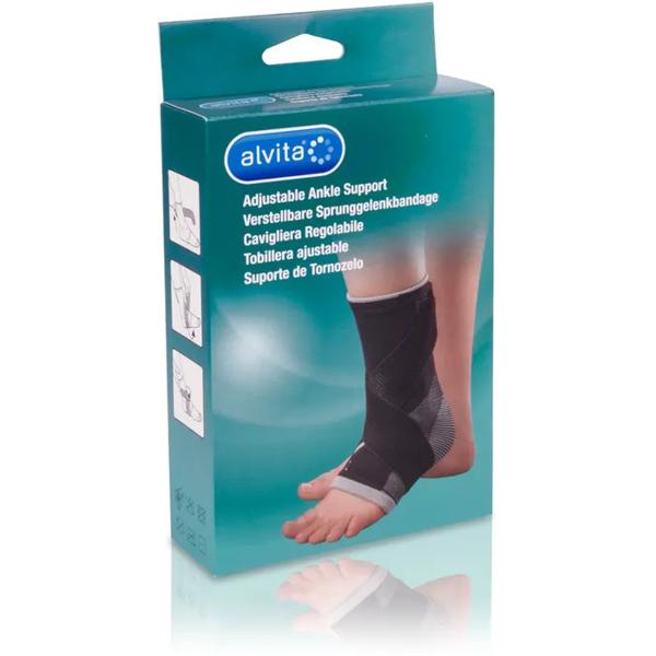 Alvita Cavigliera Regolabile Colore Nero Taglia 3 24-26 cm 1 Pezzo