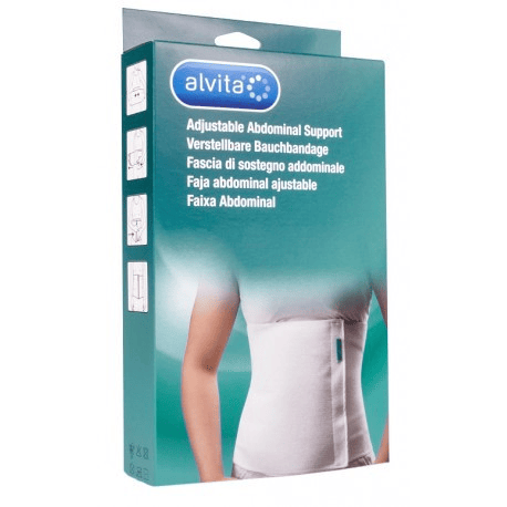 Alvita Fascia Di Sostegno Addominale Colore Bianco Taglia 1 75-95 cm 1 Pezzo