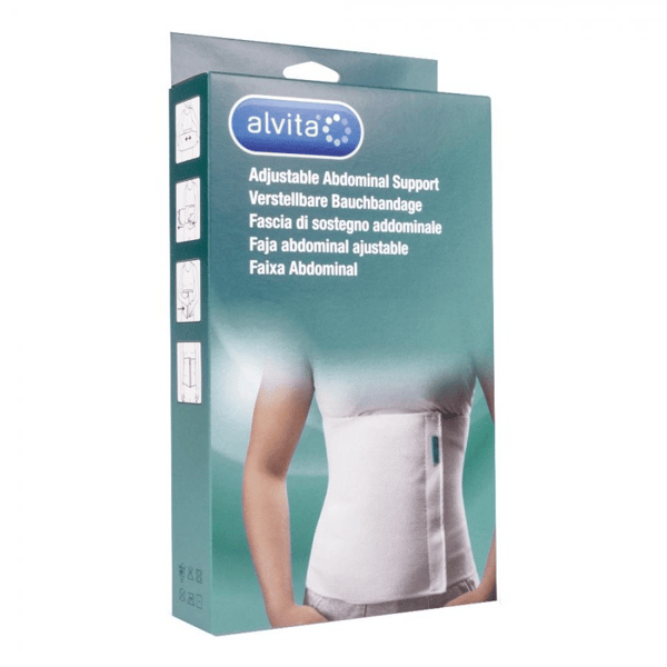 Alvita Fascia Di Sostegno Addominale Colore Bianco Taglia 2 95-110 cm 1 Pezzo