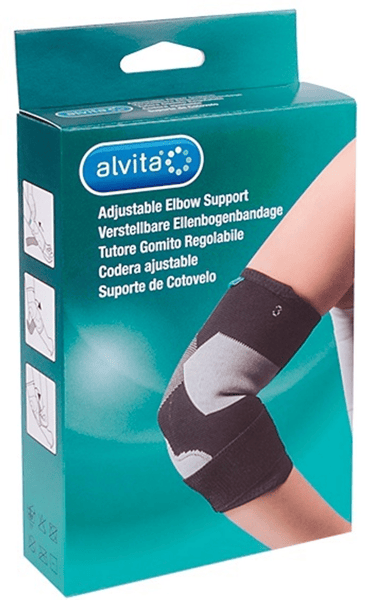 Alvita Tutore Gomito Regolabile Colore Nero Taglia 3 27-29 cm 1 Pezzo