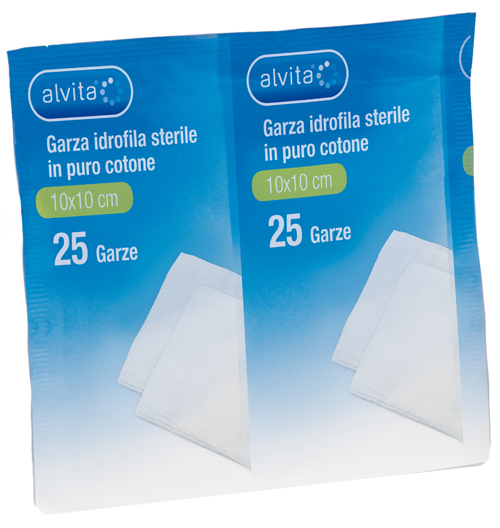 Alvita garza idrof 10x10 25pz