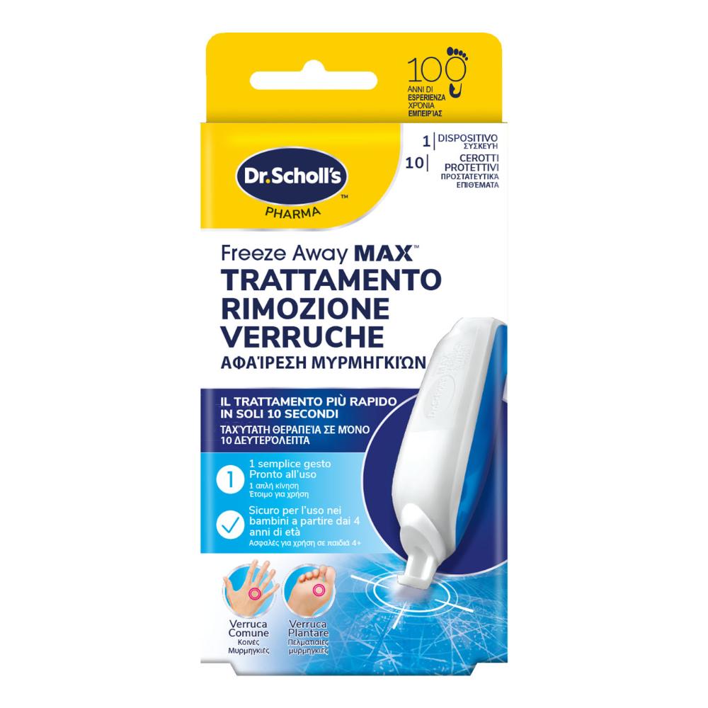 Scholl Freeze Away Max - Spray rimuovi verruche Scholl per le mani e i piedi, 1 dispositivo da 35 ml