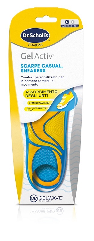 Scholl Gel Activ Solette Comfort Per Scarpe Casual E Sneakers Taglia S - 35,5/40,5