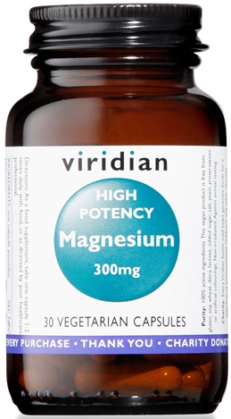 Viridian Magnesium 300 Mg High Potency Integratore Di Magnesio 30 Capsule