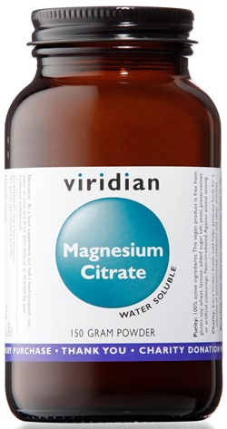Viridian Magnesium Citrate Integratore Per Energia E Funzione Muscolare Polvere Orale 150 Grammi
