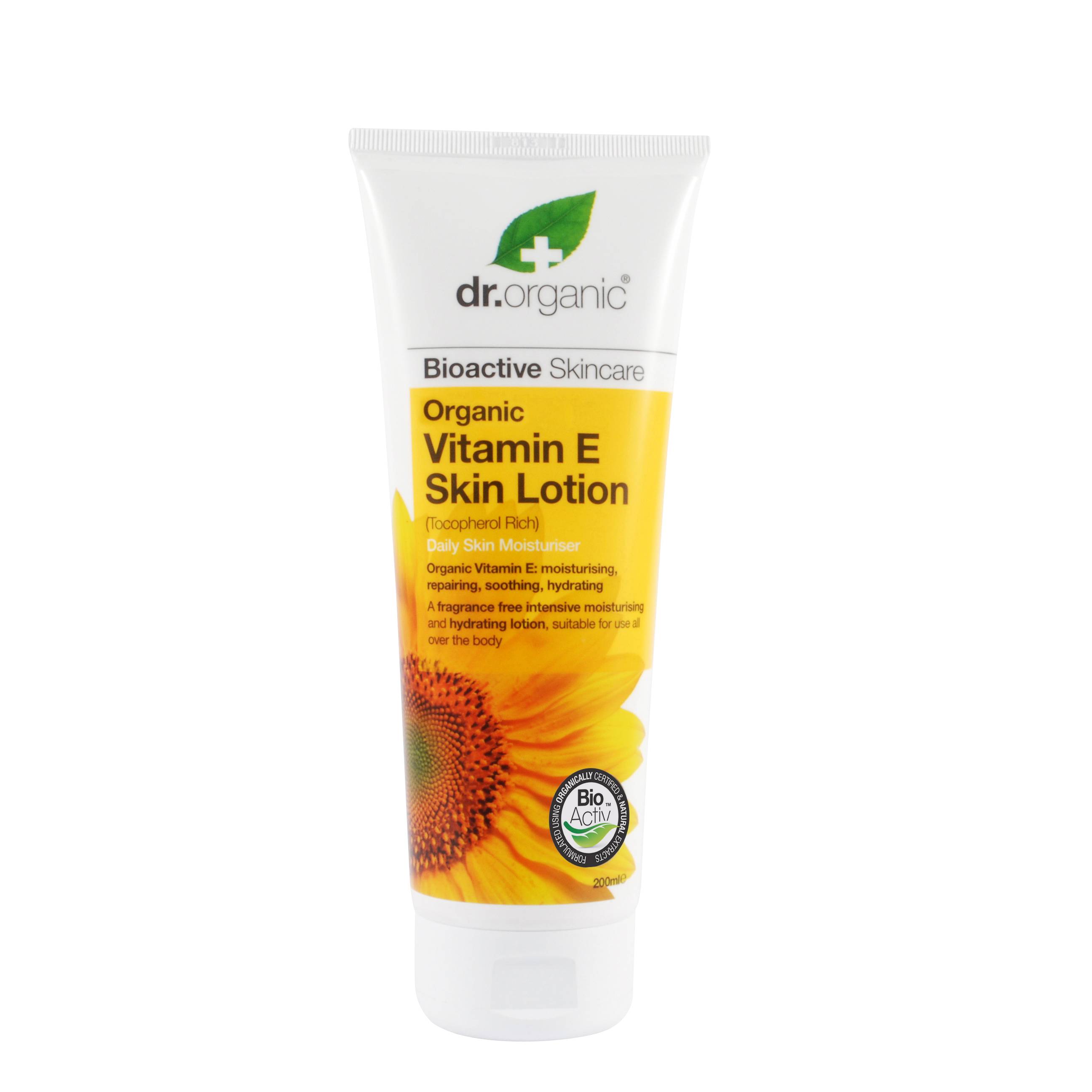 Dr. Organic Vitamina E | Lozione Corpo Idratante Intensiva Pelle Secca | 200 ml