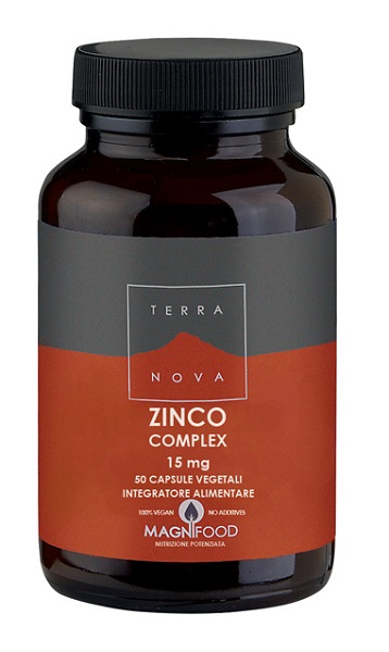 Terranova Minerali - Complesso di Zinco 15mg Integratore, 50 Capsule