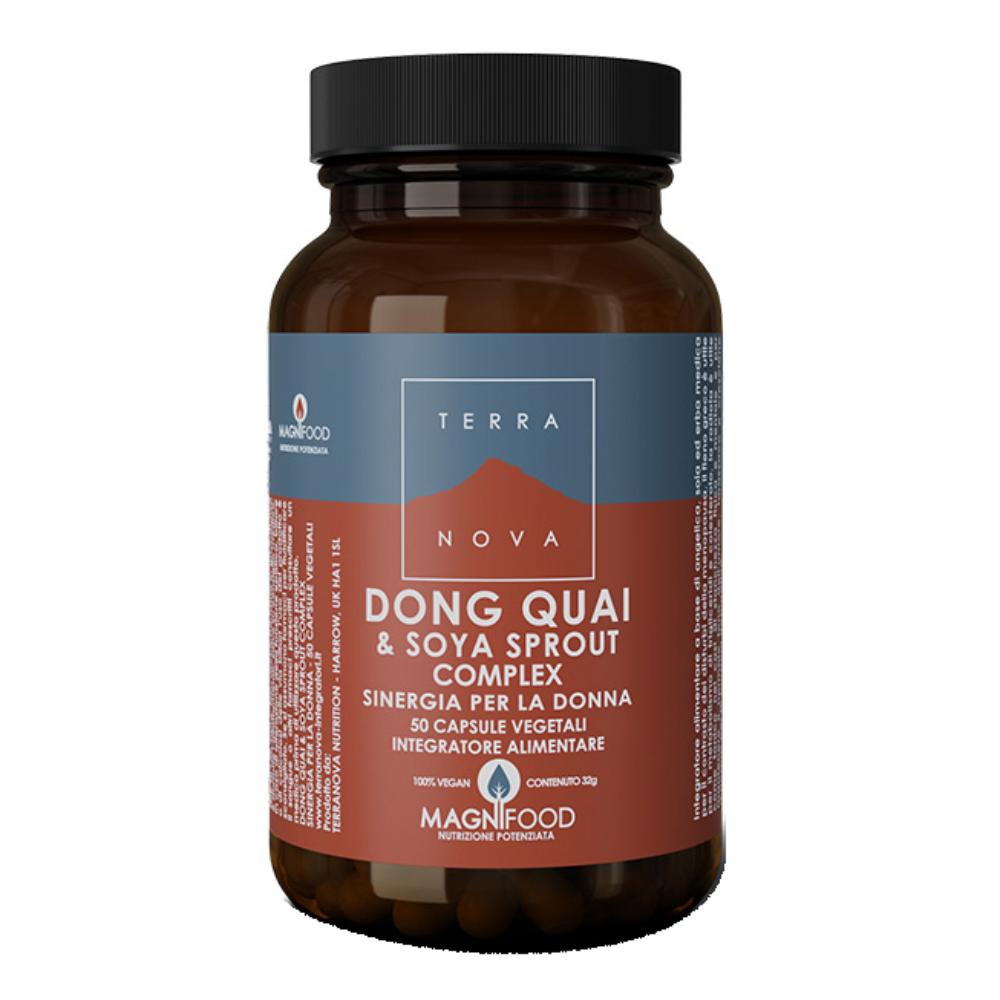 Terranova dong quai &amp; soya sprout complex sinergia per la donna 50 capsule vegetali