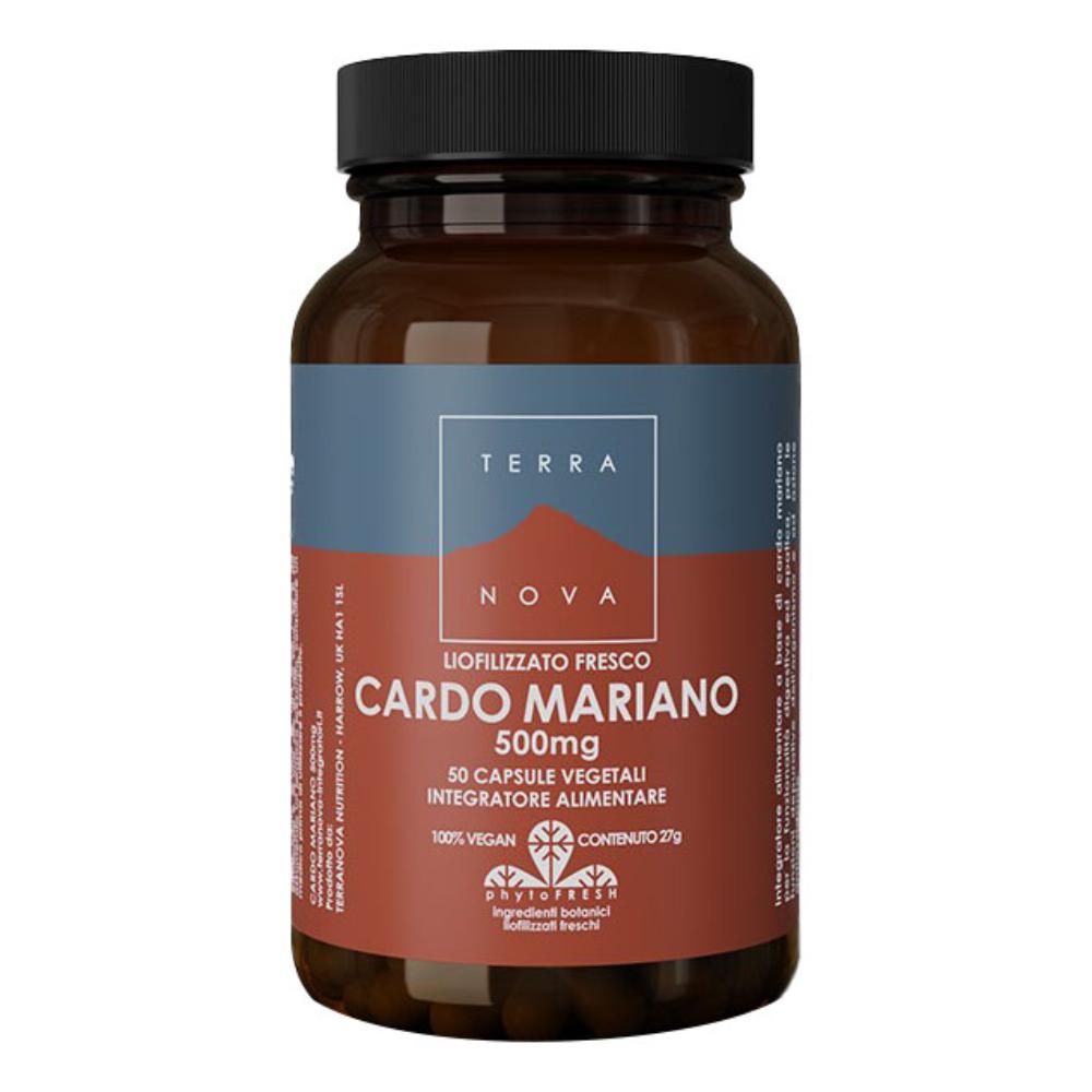 Terranova Detox - Cardo Mariano 500mg Integratore Funzione Epatica, 50 Capsule