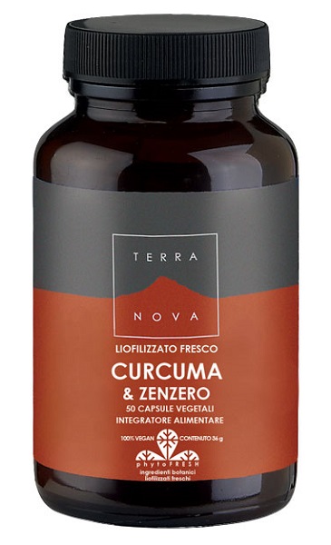 Terranova Digestione - Curcuma e Zenzero Integratore, 50 capsule