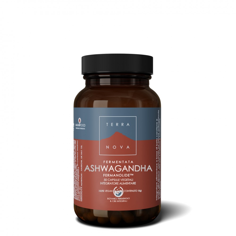 Terranova Disturbi del Sonno - Aswaganda Fermentata Integratore, 50 Capsule