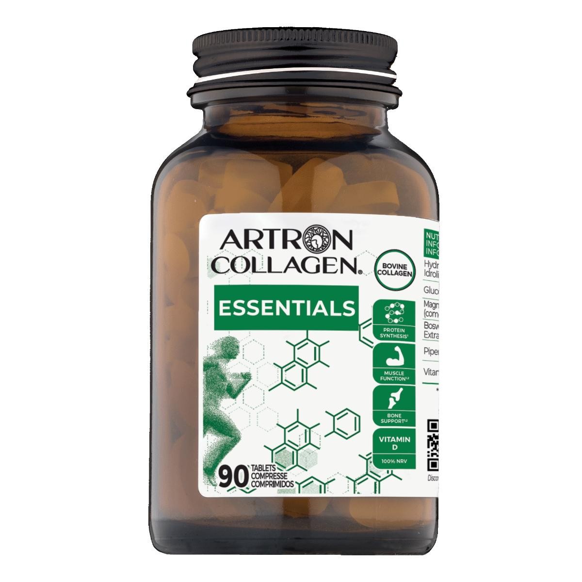 Artron collagen essentials 90 compresse senza zuccheri senza edulcoranti senza glutine senza lattosio