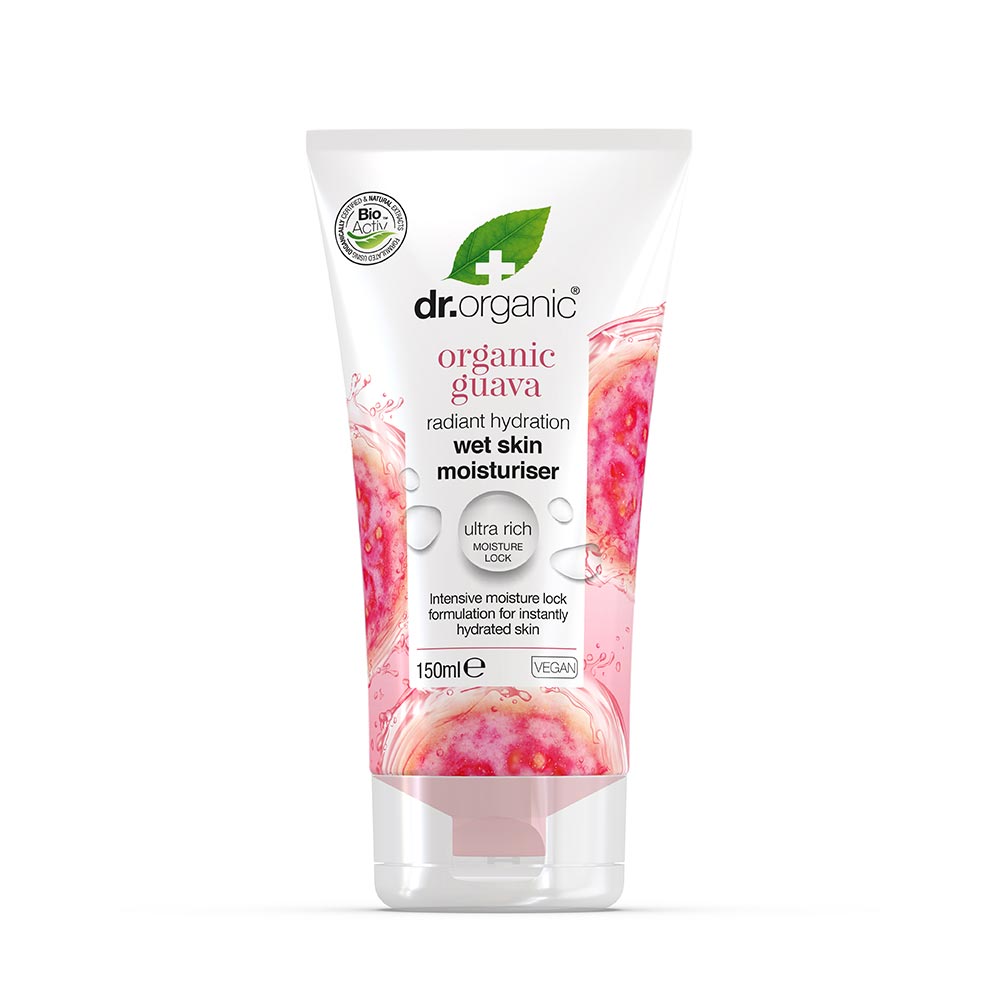 Dr. Organic Guava - Wet Skin Moisturiser Crema Corpo sotto la doccia, 150ml