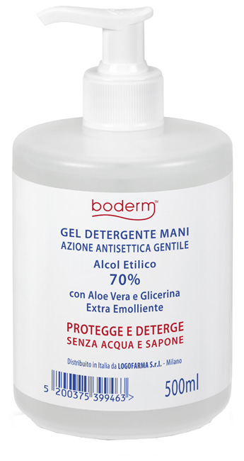 Boderm hand cleansing gel 70% 500 ml con dispenser