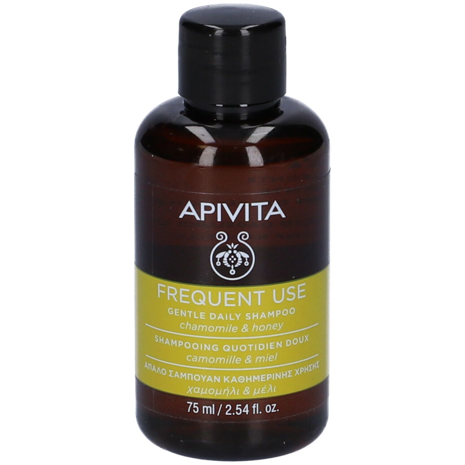 Apivita Frequent Use Shampoo Delicato per Uso Frequente, deterge delicatamente i capelli 75 ml Soluzione