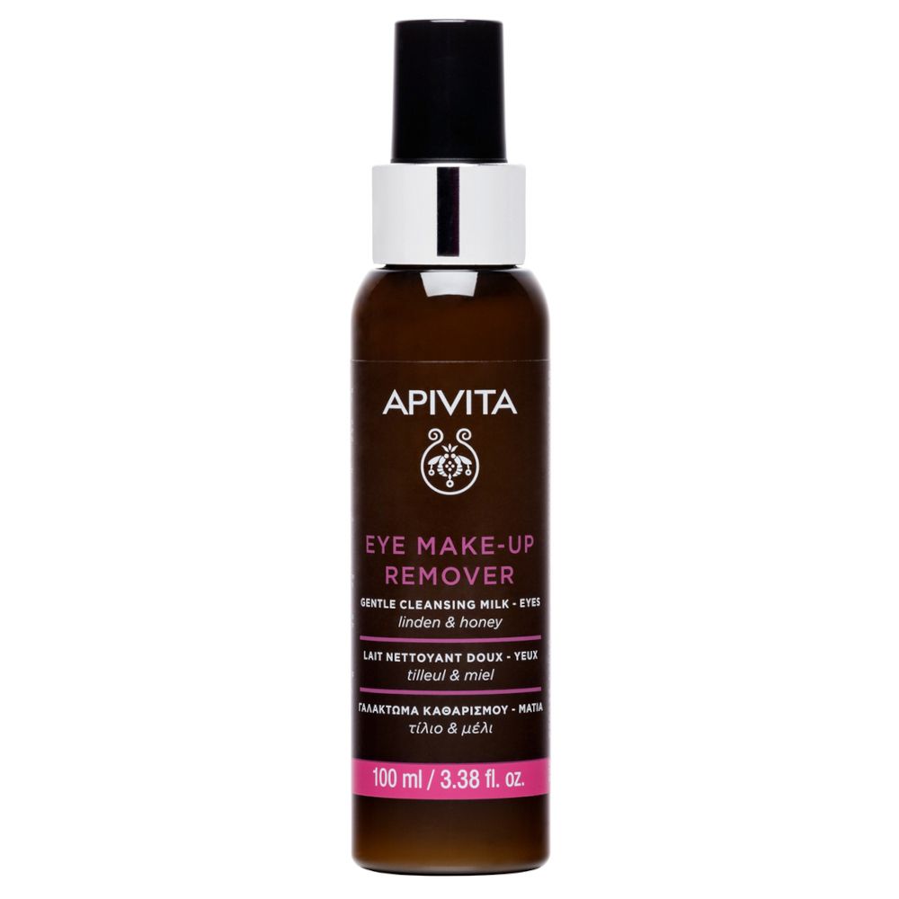 Apivita Latte Detergente Occhi Delicato, Deterge e Rimuove Il Trucco Waterproof, struccante 100 ml viso