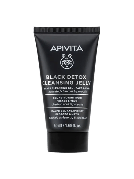 Apivita Black Detox Gel Detergente per Viso e Occhi 50ml