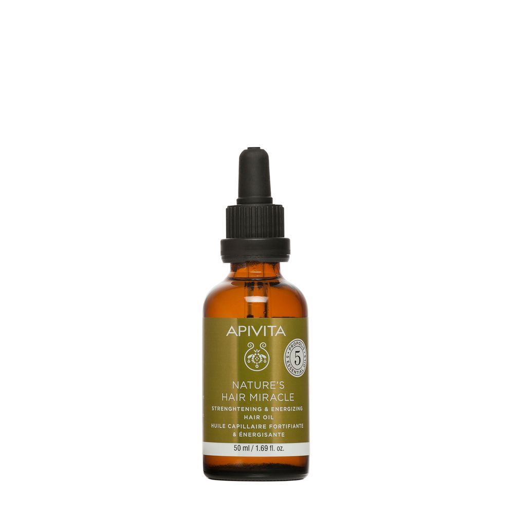 Apivita NATURE'S HAIR MIRACLE Olio Rinforzante e Rivitalizzante Nutre Rinforza i capelli 50 ml