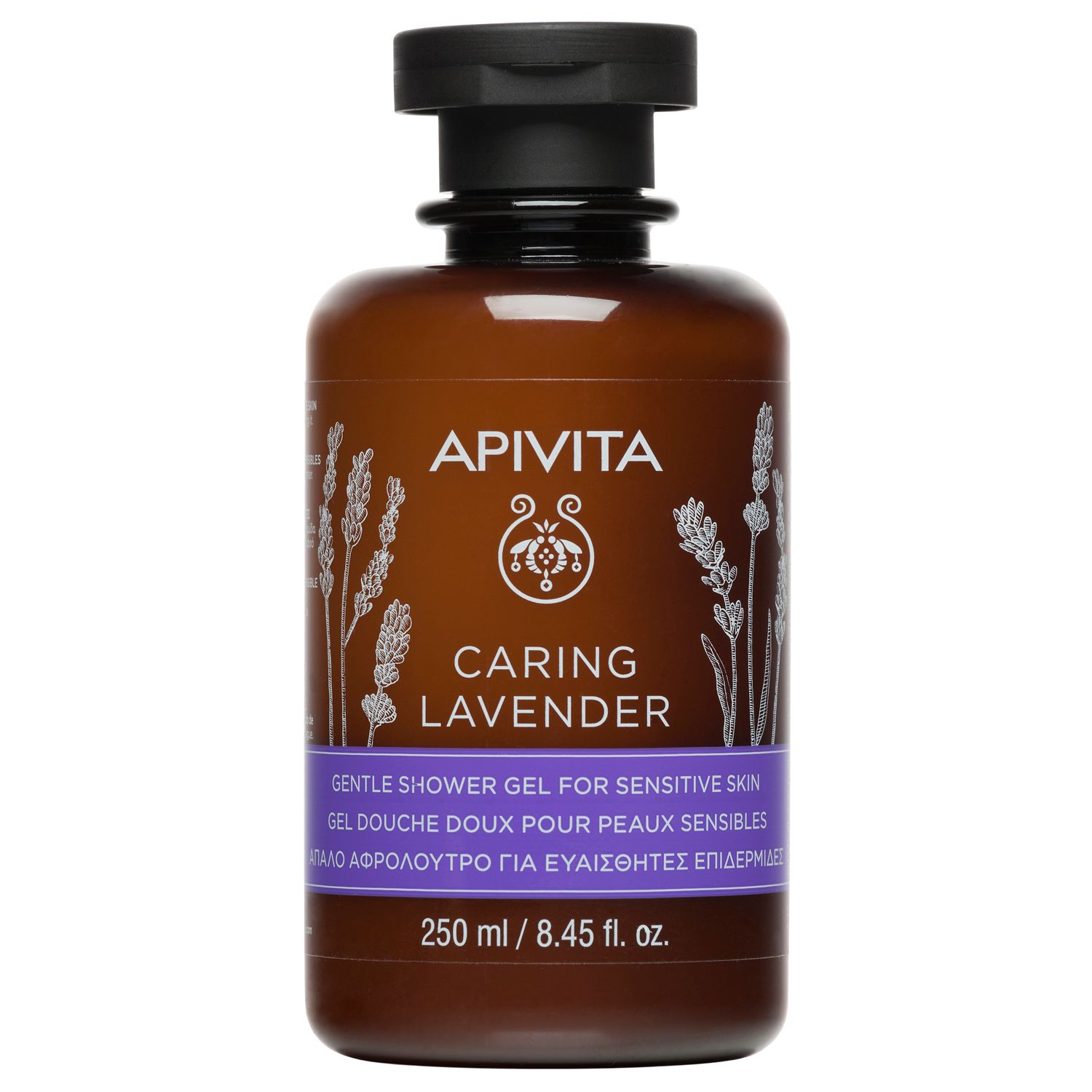 Apivita Caring Lavender | Bagnoschiuma Pelli Sensibili | 250ml