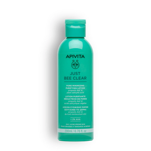Apivita Just Bee Clear Lozione Purificante per pelle grassa, acne, imperfezioni, macchie e brufoli 200 ml