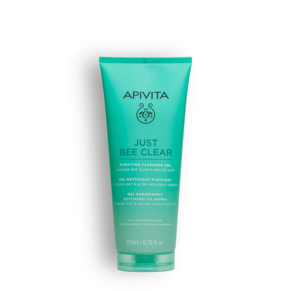Apivita Just Bee Clear Gel Detergente Purificante Per Pelle Grassa a Tendenza Acneica 200 ml