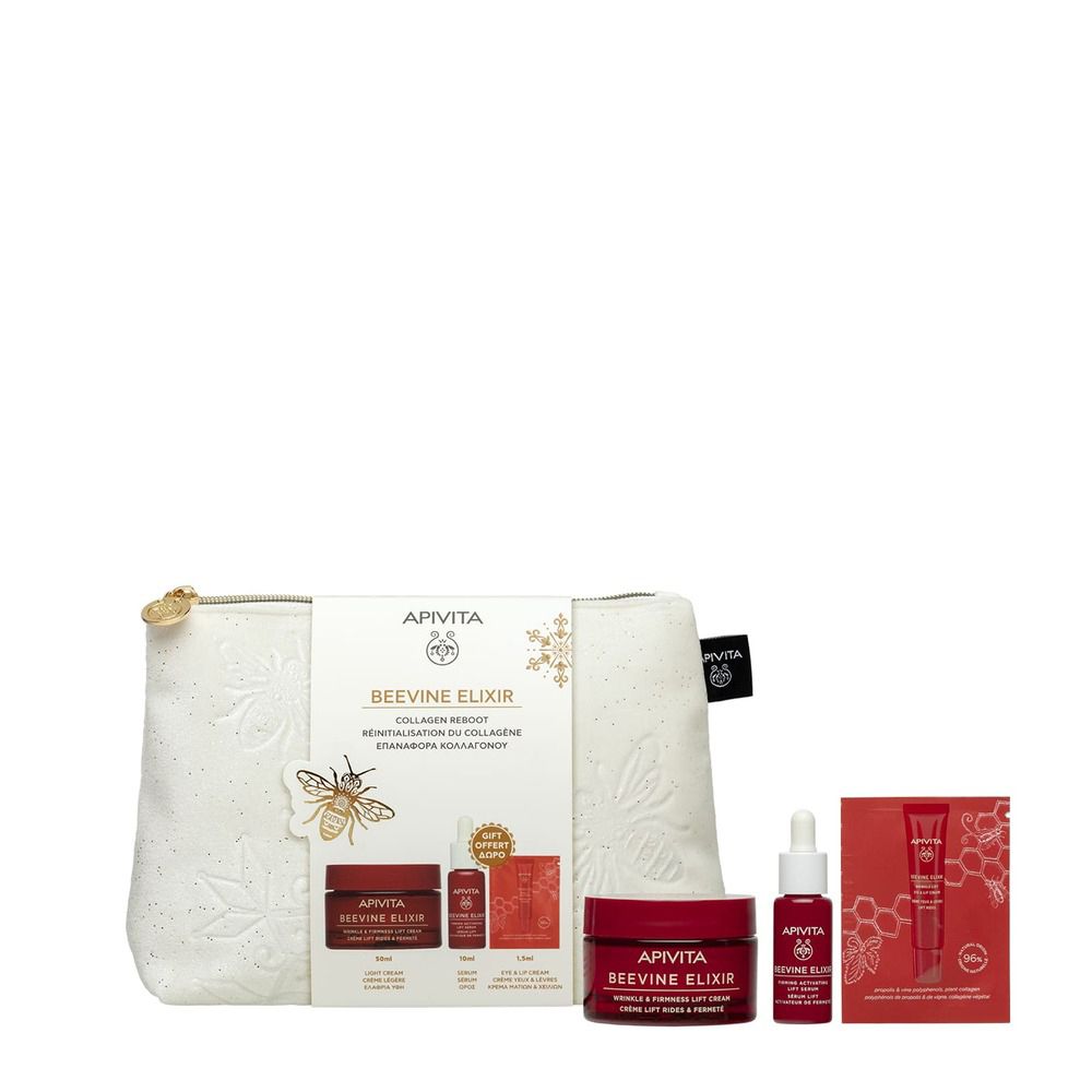 Apivita Promo Xm Beevine Elixir Ligere Crema Anti-Rughe Rassodante Liftante + Siero Contorno Occhi E Labbra 1 pz Set