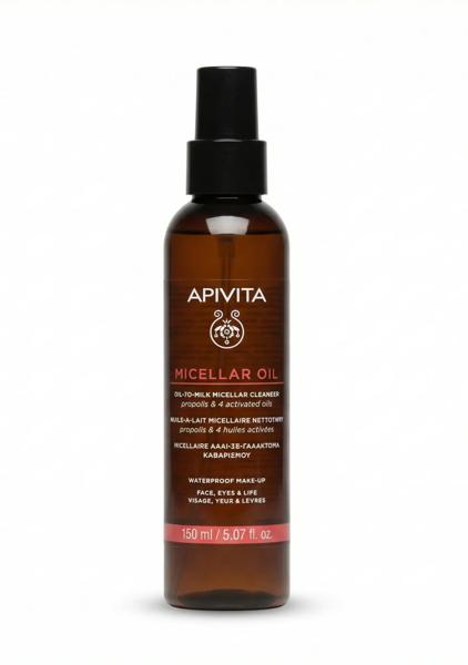 Apivita Olio-Latte Detergente Micellare per Viso Occhi e Labbra rimuove il trucco waterproof 150 ml — confronto prezzi