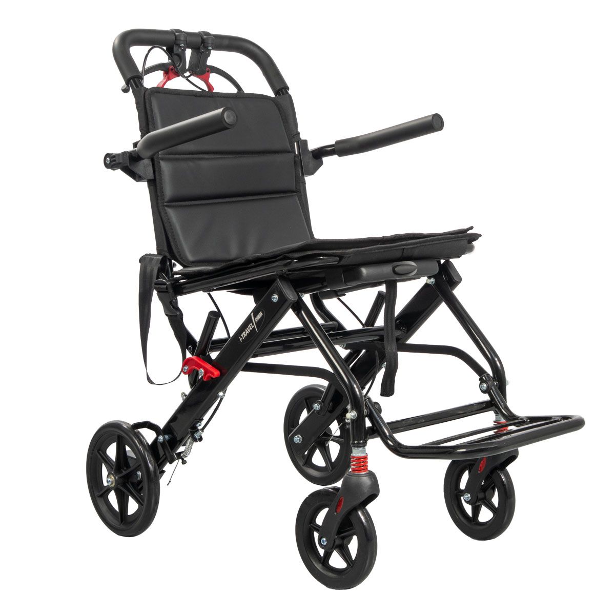Ausilium Sedia a Rotelle da Transito I-Travel - Carrozzina Pieghevole Leggera in Alluminio 1 St