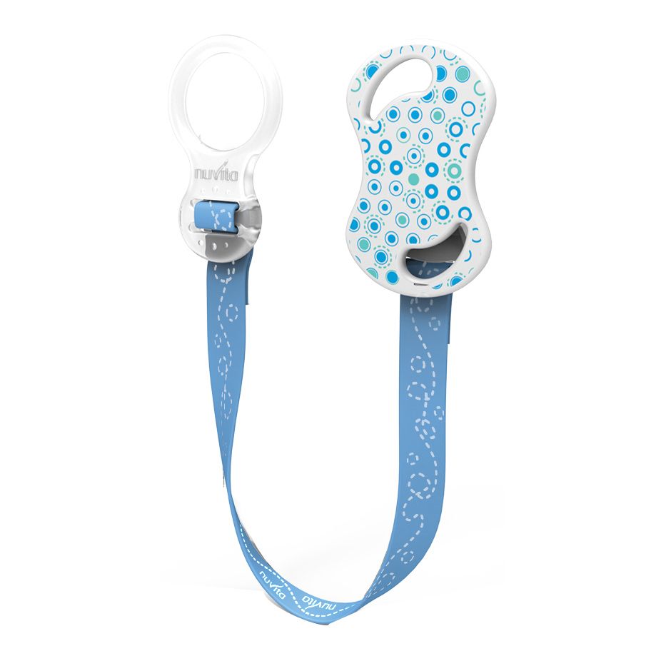 Nastrino Porta Succhietto Con Anello Blu 1 St